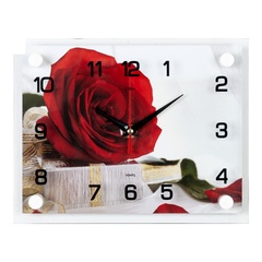Часы настенные 2026-1082 Роза с подарком
