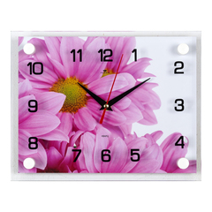 Часы настенные 2026-1232 Розовые хризантемы