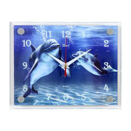 Часы настенные 2026-888 Дельфины под водой