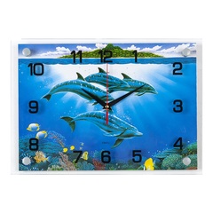Часы настенные 2535-7108 Семейство дельфинов