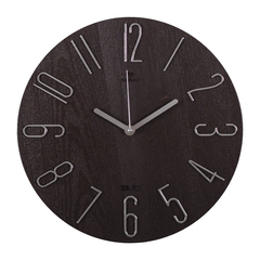 Часы настенные 3010-004 Классика коричневый+серебро