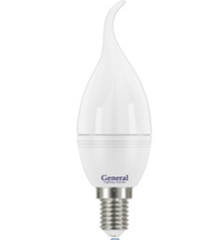 Лампа LED Свеча на ветру CFW 7W 2700K E14 General 648800 