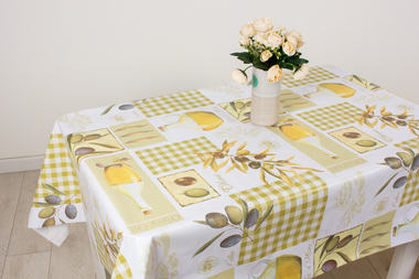 8094 Маслины и оливки Клеенка Удачная ПВХ на н/о 1/50м*130 8094 Маслины и оливки Клеенка Удачная ПВХ на н/о 1/50м*130