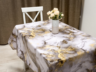 81313A-M Белый мрамор Клеенка Mirror ПВХ  на н/о 1/20м*140