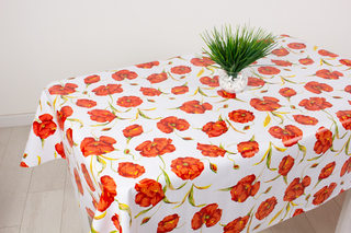 8289 Сочные маки Клеенка Удачная ПВХ  на н/о 1/50м*130