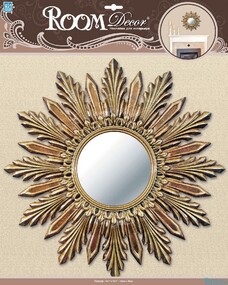 Наклейка декор "RoomDecor" PSA 4902 Зеркало большое №1 золото оптом