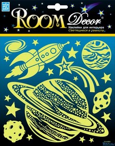Наклейка декор "RoomDecor" PUA 1806 Светящиеся планеты оптом