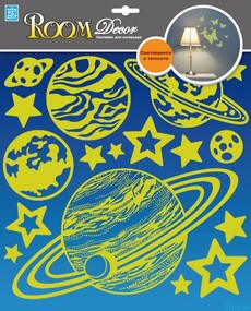 Наклейка декор "RoomDecor" RDA 8301 Светящиеся планеты оптом