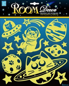 Наклейка декор "RoomDecor" RKA 3404 Галактика кошек оптом